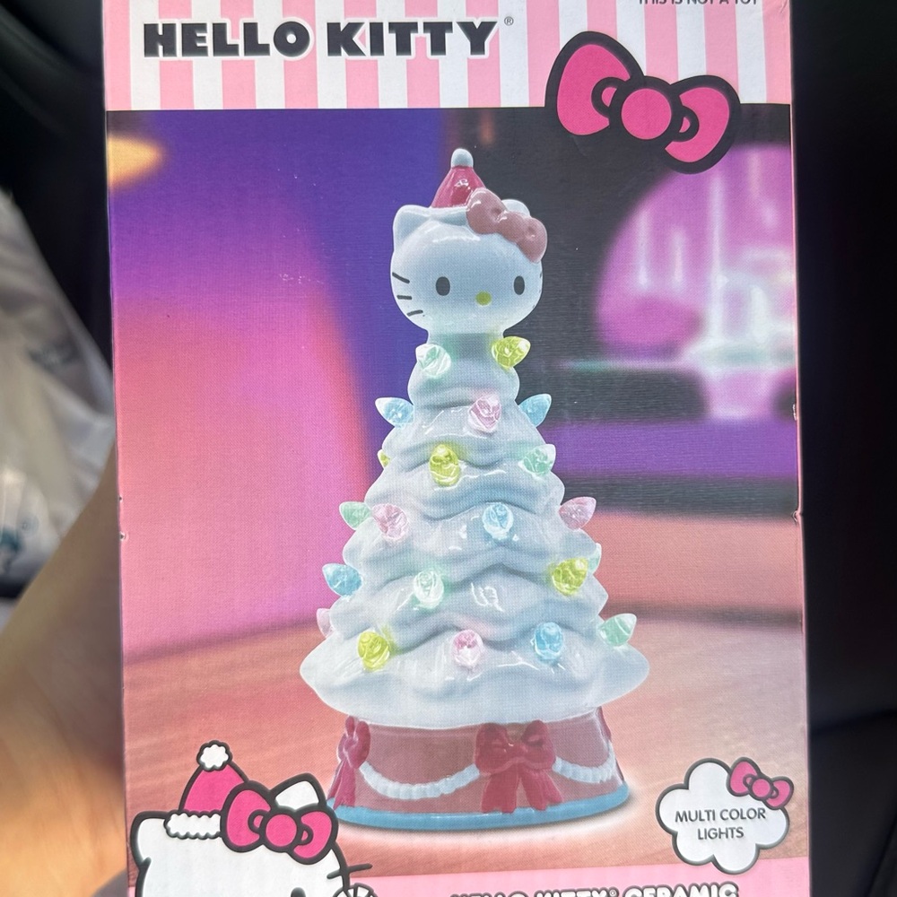 Sanrio Hello Kitty Multicolor Light-Up Ceramic Christmas Tree